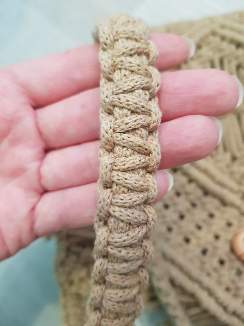 Handmade Macrame Bag with Wooden Handles,cotton thread,Eco Friendly,Stylish and fashionable,Handbag,Crossbody Bag,Macrame Clutch Purse