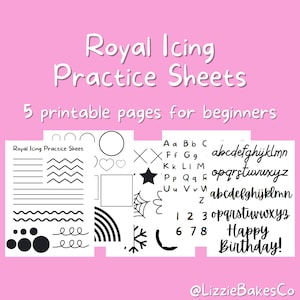 Royal Icing Practice Sheet Printable Piping Practice Sheet - Etsy