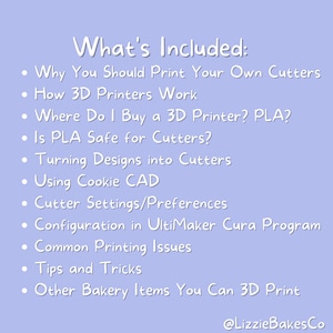 Guía digital de cortadores de galletas de impresión 3D, tutorial en PDF, descarga digital de decoración de galletas imagen 2