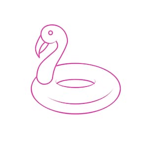 Flamingo Float Cookie Cutter STL, Digital Downloads For Cookie Decorating, 3D Printed Cutters, Beach Cookie Cutters