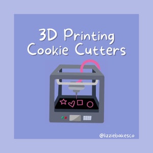 Guia digital de cortadores de biscoitos de impressão 3D, tutorial em PDF, download digital de decoração de biscoitos