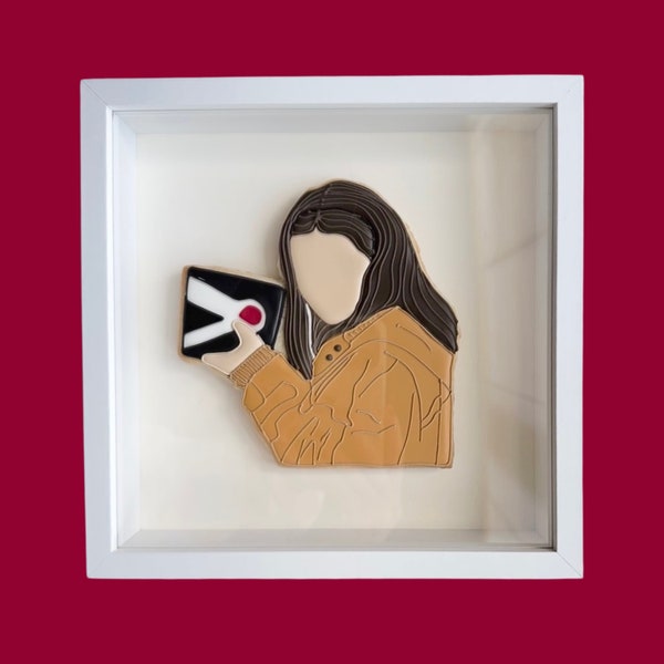 Framed Bella Swan Art Piece | Decorated Cookie Art by LizzieBakesCo. (NOT EDIBLE)
