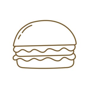 Burger Cookie Cutter STL, Digital Downloads For Cookie Decorating, 3D Printed Cutters, Food Cookie Cutters