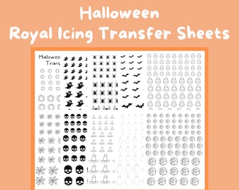 Halloween Royal Icing Transfer Sheets, Cookie Decorating Guide (Digital Download)