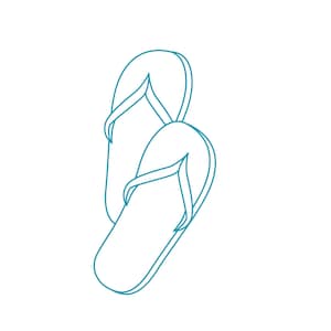 Flip Flops Cookie Cutter STL, Digital Downloads For Cookie Decorating, 3D Printed Cutters, Summer Cookie Cutters