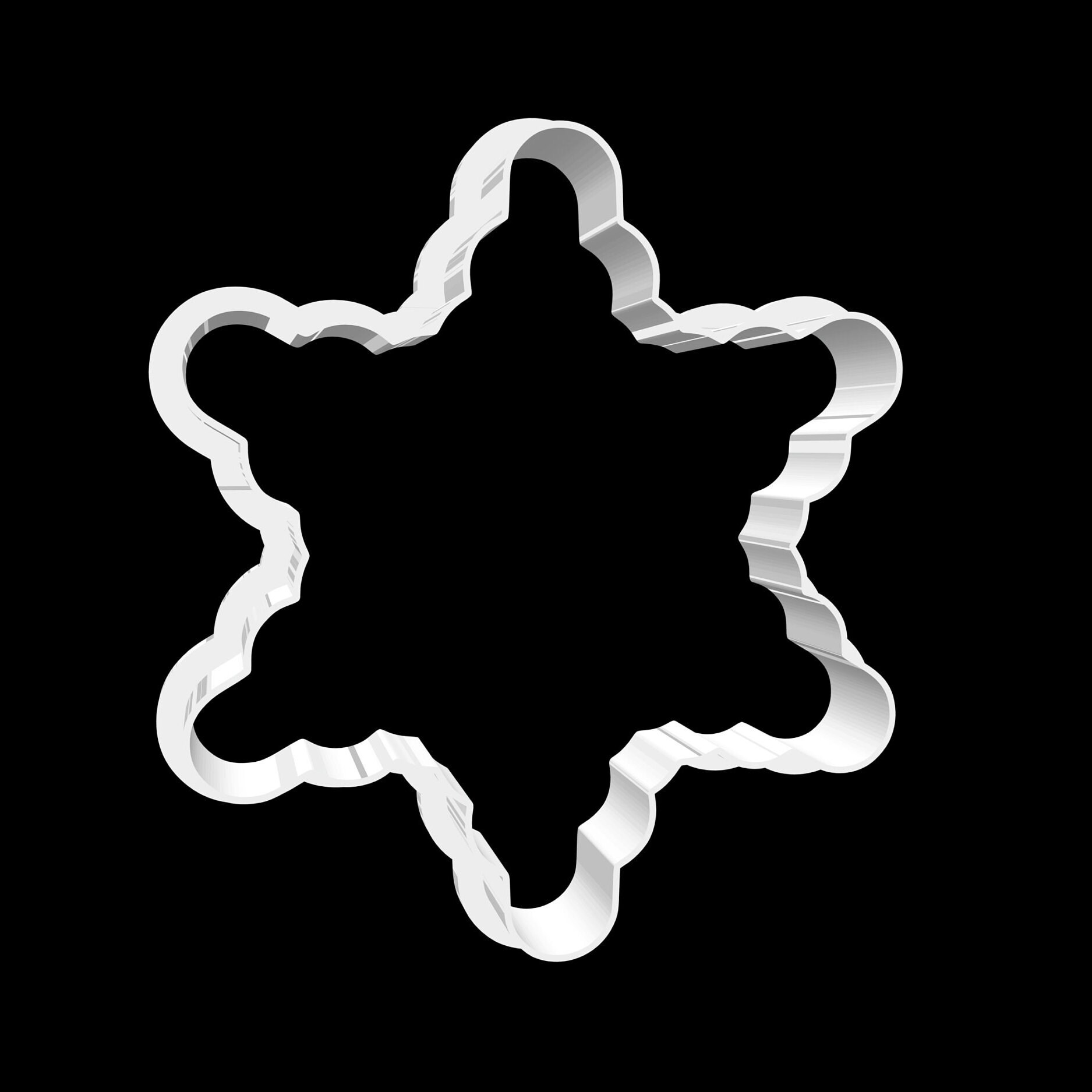 Snowflake Cookie Cutter STL, Digital Downloads for Cookie Decorating