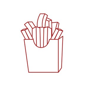 Fries Cookie Cutter STL, Digital Downloads For Cookie Decorating, 3D Printed Cutters, Fast Food Cookie Cutters