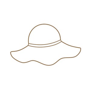 File STL per tagliabiscotti a forma di cappello da sole, tema spiaggia (download digitale)