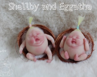 Solid silicone miniature Eggy fantasy babies~ 2-2.5inches ~Made to Order please read the description!