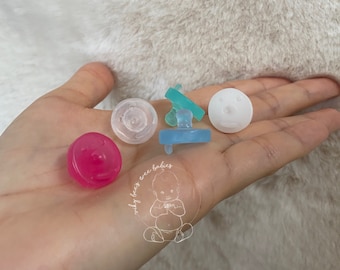 Solid silicone miniature pacifers~5colours~3sizes~For mini silicone and ooak dolls ,reborns,