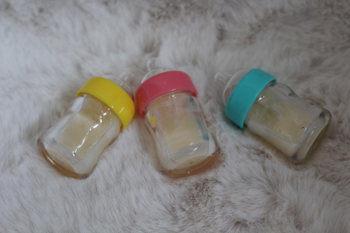 Miniature baby bottle with fake formula2inches for mini Etsy
