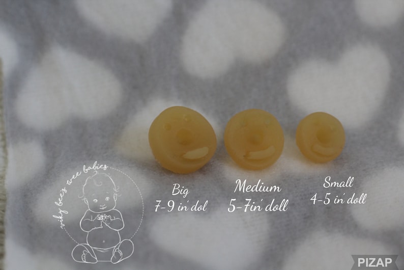 Doll Pacifiers Silicone Miniature Doll Pacifiers~vintage Colour Style~3 Size - Etsy