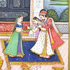 Indian Miniature Love Painting For Wall Decor
