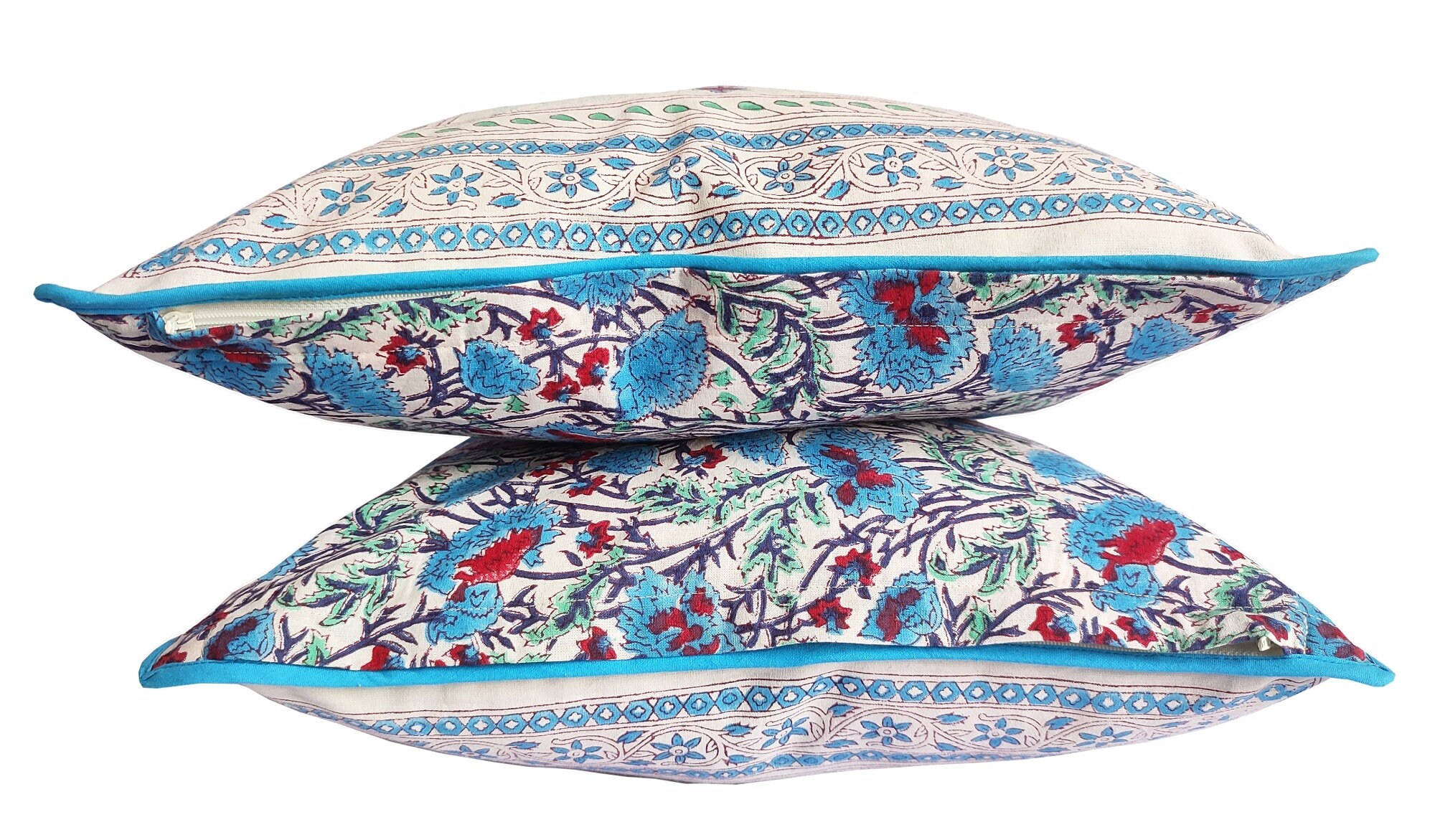 2pcs 16 X16 Cotton Cushion Cover Throw Pillow Cover Indian Etsy UK