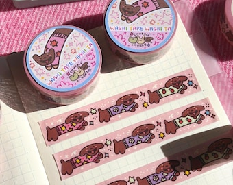 Dog in Sweaters Washi Tape | Journaling Deco, Planner Stationery