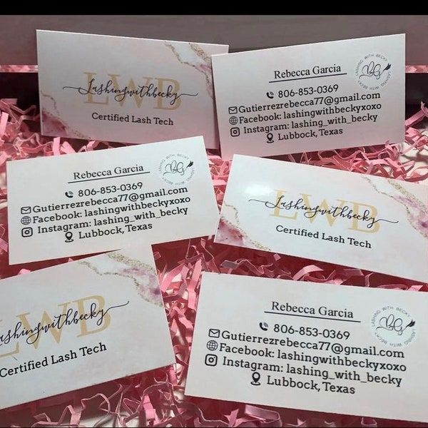 Double Sided Glossy Business Cards Etsy