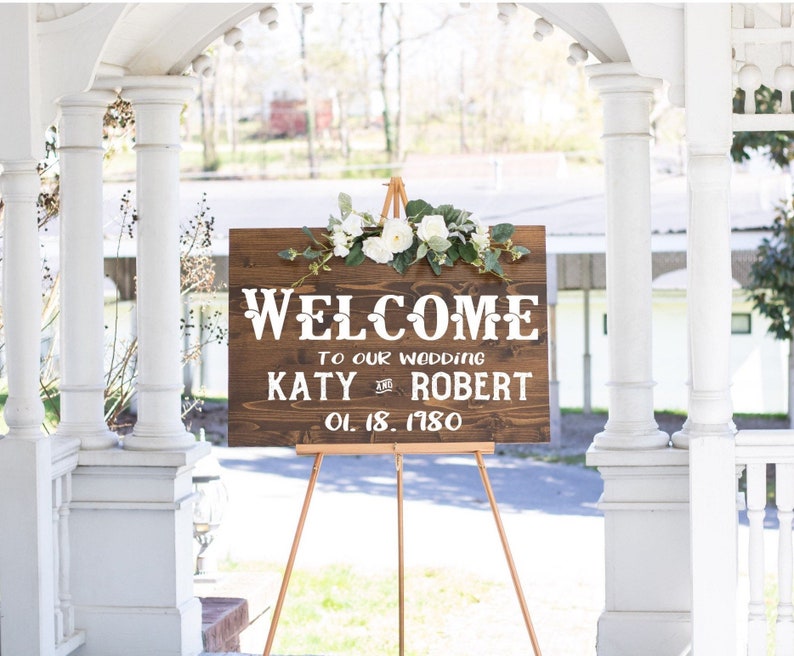 Rustic Farmhouse Wood Wedding Sign