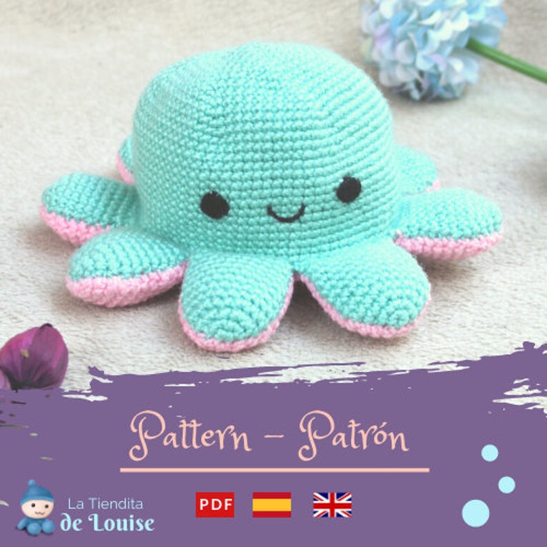 Reversible Mood Octopus Amigurumi Pattern English image 1