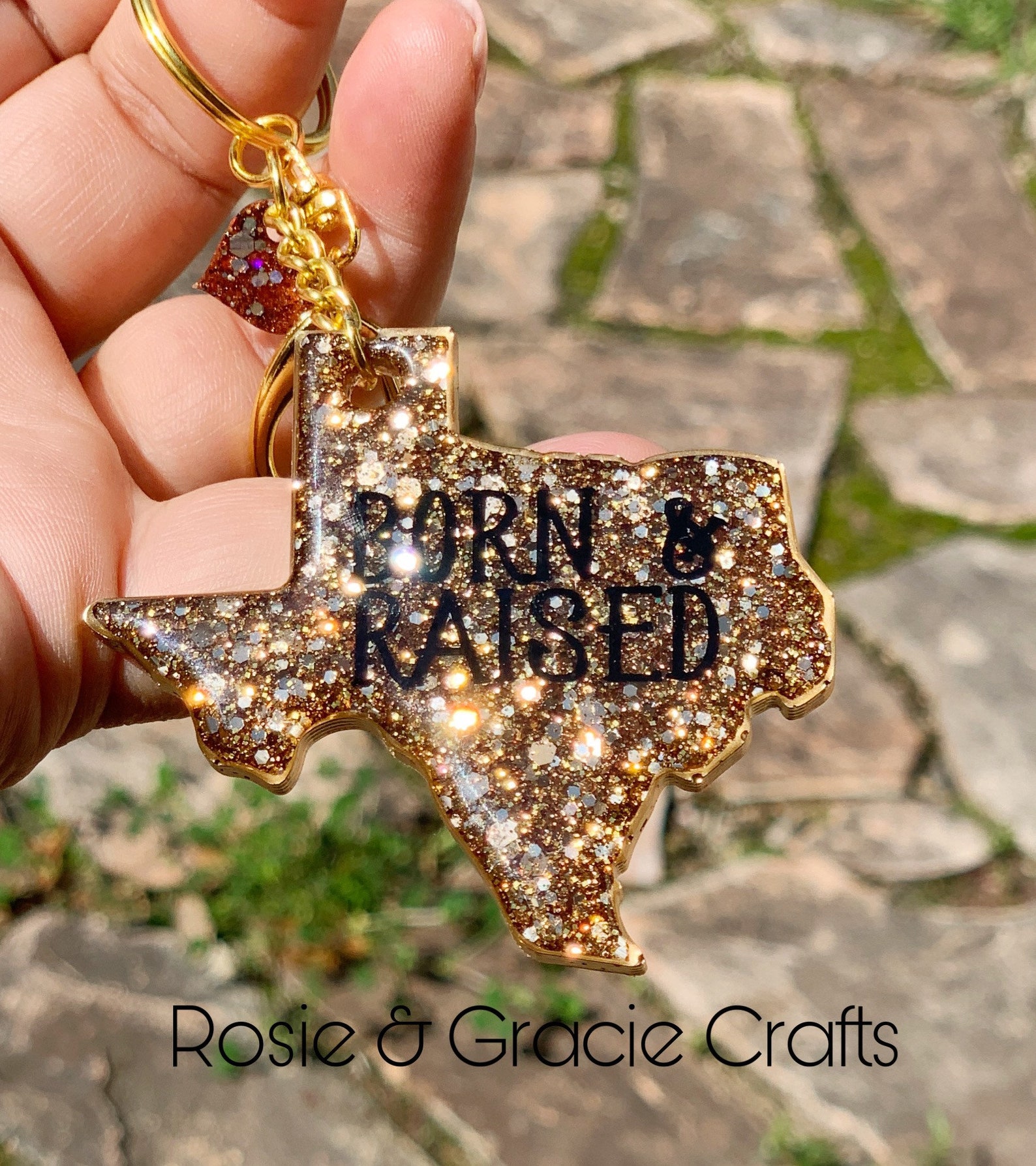 Texas Glitter Keychain Texas Keychain Texas Bling Keychain Etsy
