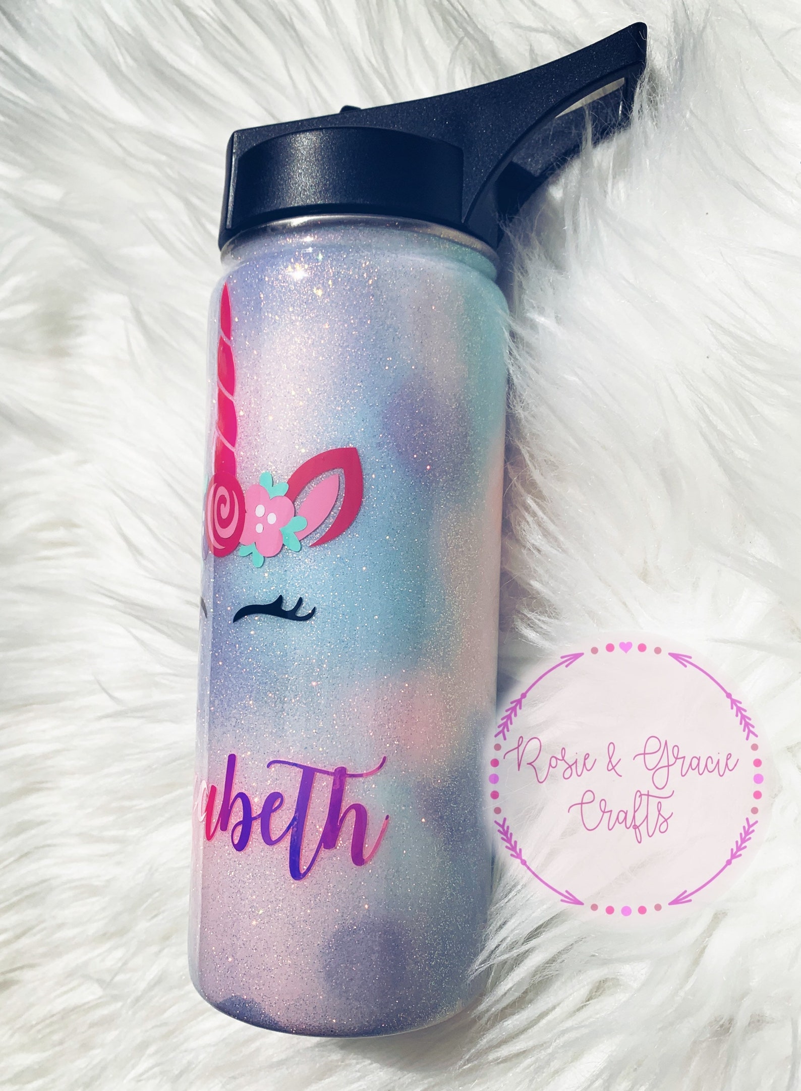 Unicorn Girls Water Bottle Etsy