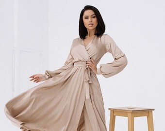 Cream Flowy Dress - Etsy