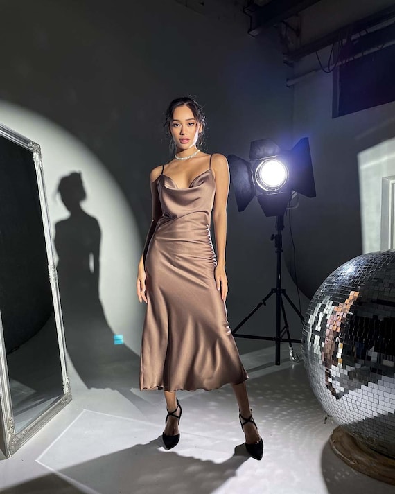 Cowl dress online sale