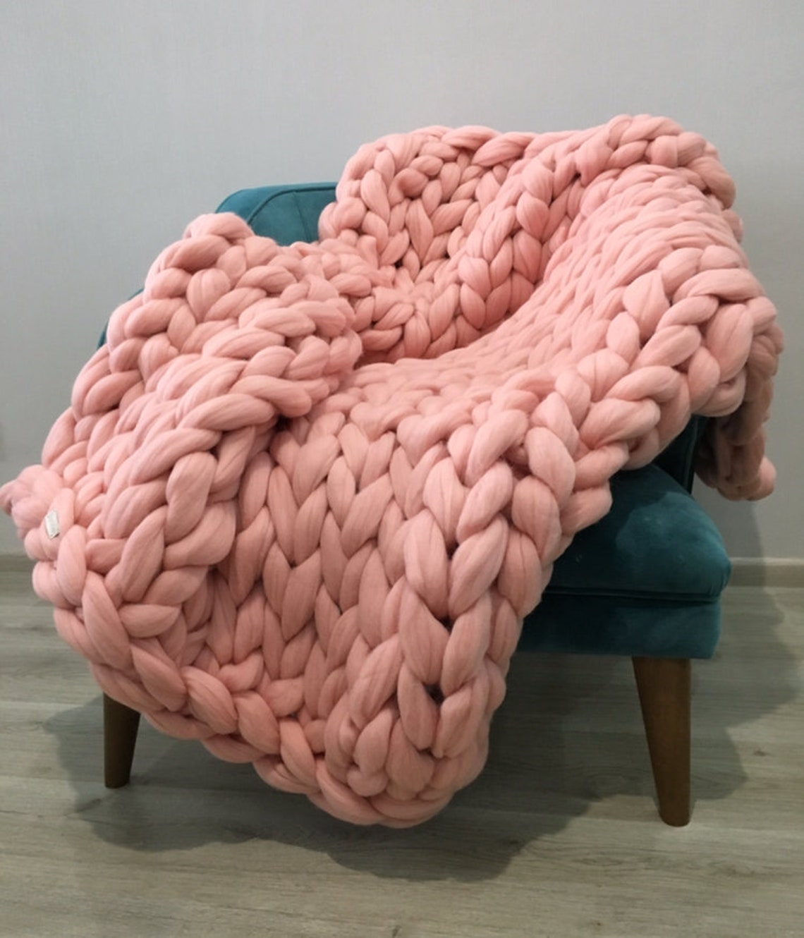 Merino Wool Blanket Knit Blanket Throw Merino Wool Chunky Etsy