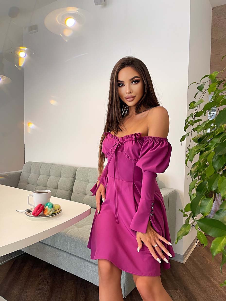 Sadia Mini Dress - Fuchsia