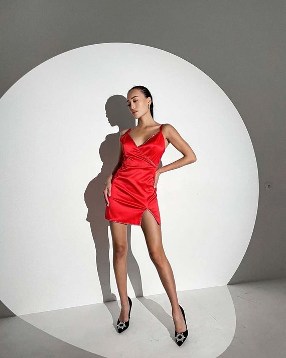 Red Mini Dress - Ruched Dress - One-Shoulder Dress - Mini Dress - Lulus