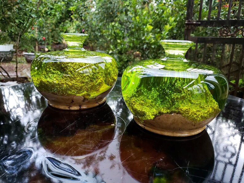 Wood Epoxy Resin vases are an decoration in the home Epoxy Etsy
