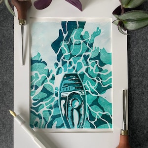Boating reduction linoprint