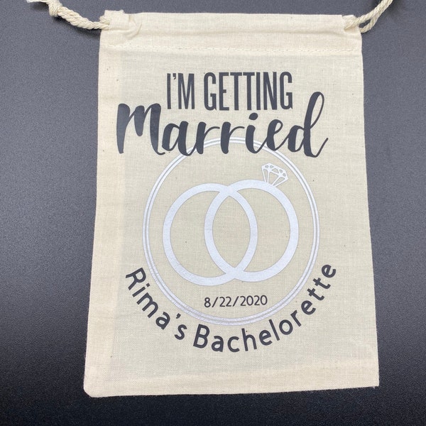 Personalized Bachelorette Party Favor Bag