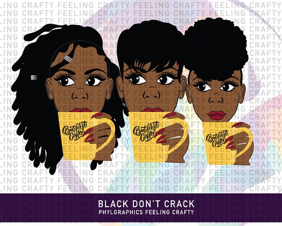 Download But First Coffee Black Woman Clipart Svg Etsy