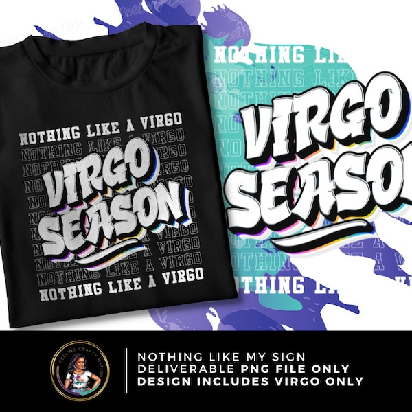 Virgo Season Nothing Like a Virgo Zodiac Collection, PNG file for tshirts, mug designs, journal design printing, and stationary