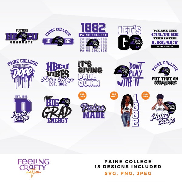 Paine College Artwork HBCU Collection, college designs, HBCU svg, historically black college designs