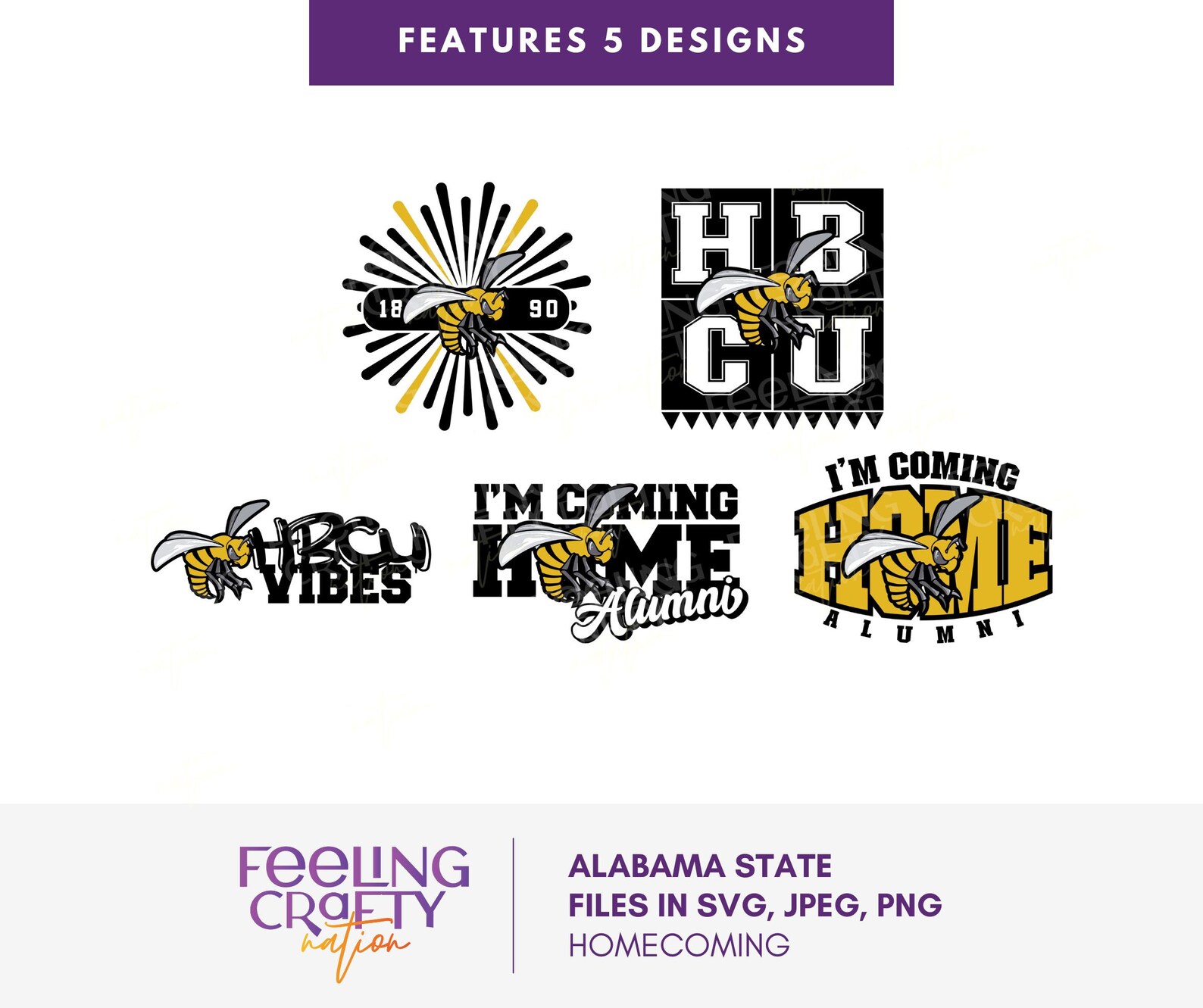 Alabama State University Asu Bundle Artwork HBCU Etsy