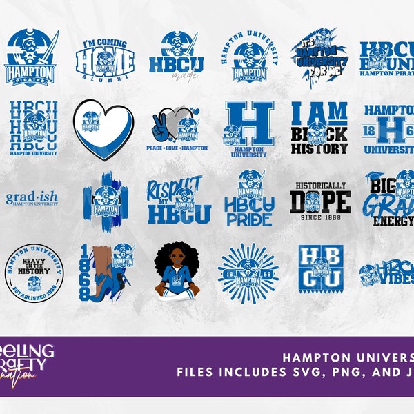 Hampton University Artwork HBCU Collection, HBCU Designs, HBCU svg, historically black college designs