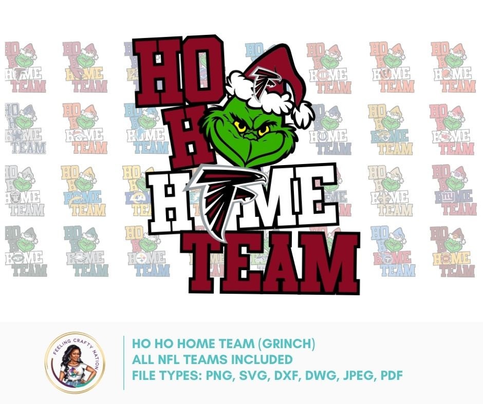 Art & Collectibles Ho Ho Home Team Grinch Football svg and jpeg file
