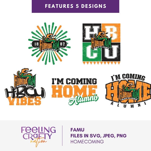 FAMU, Homecoming Bundle Artwork hbcu Collection, HBCU Designs, HBCU svg, college designs, Hbcu Svg Collections