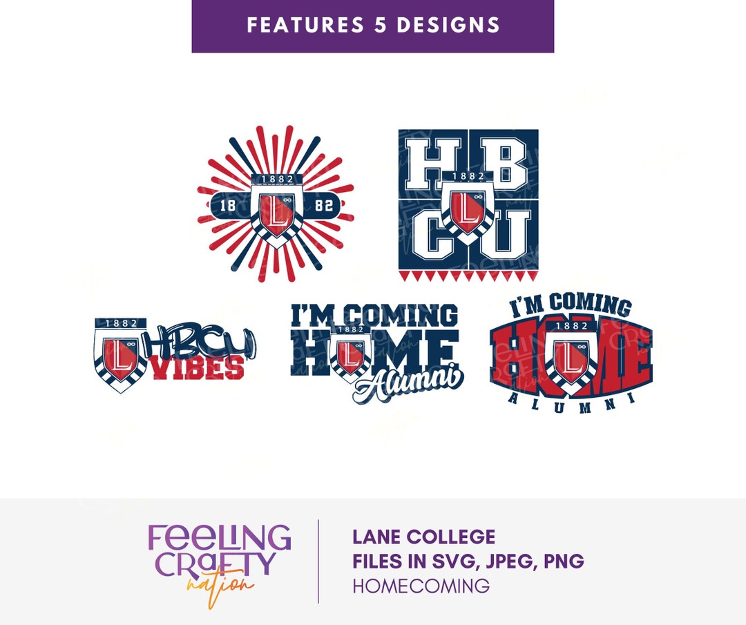 Lane College Bundle Artwork HBCU Collection, HBCU Designs