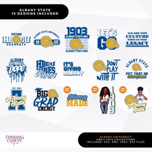 Albany State Artwork HBCU Collection, college designs, HBCU svg, historically black college designs