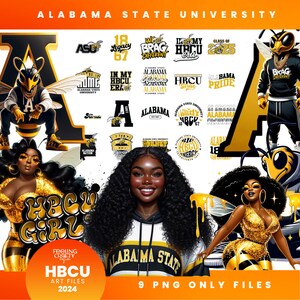 Alabama State University Artwork, ASU, Alabama Mascots Artwork, HBCU ...
