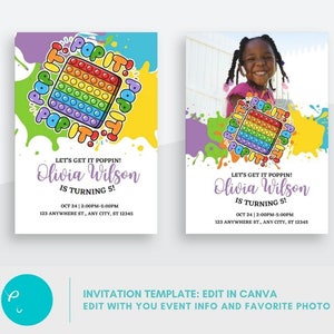 DIY PopIt Invitation
