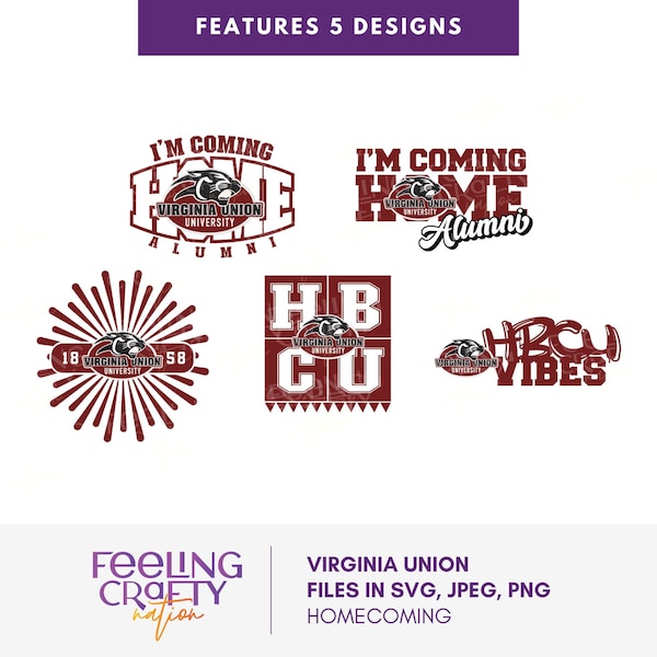 Virginia Union University Svg Etsy