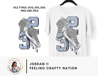 Jordan 11 Retro Inspired SVG, png, jpeg, dxf, and dwg