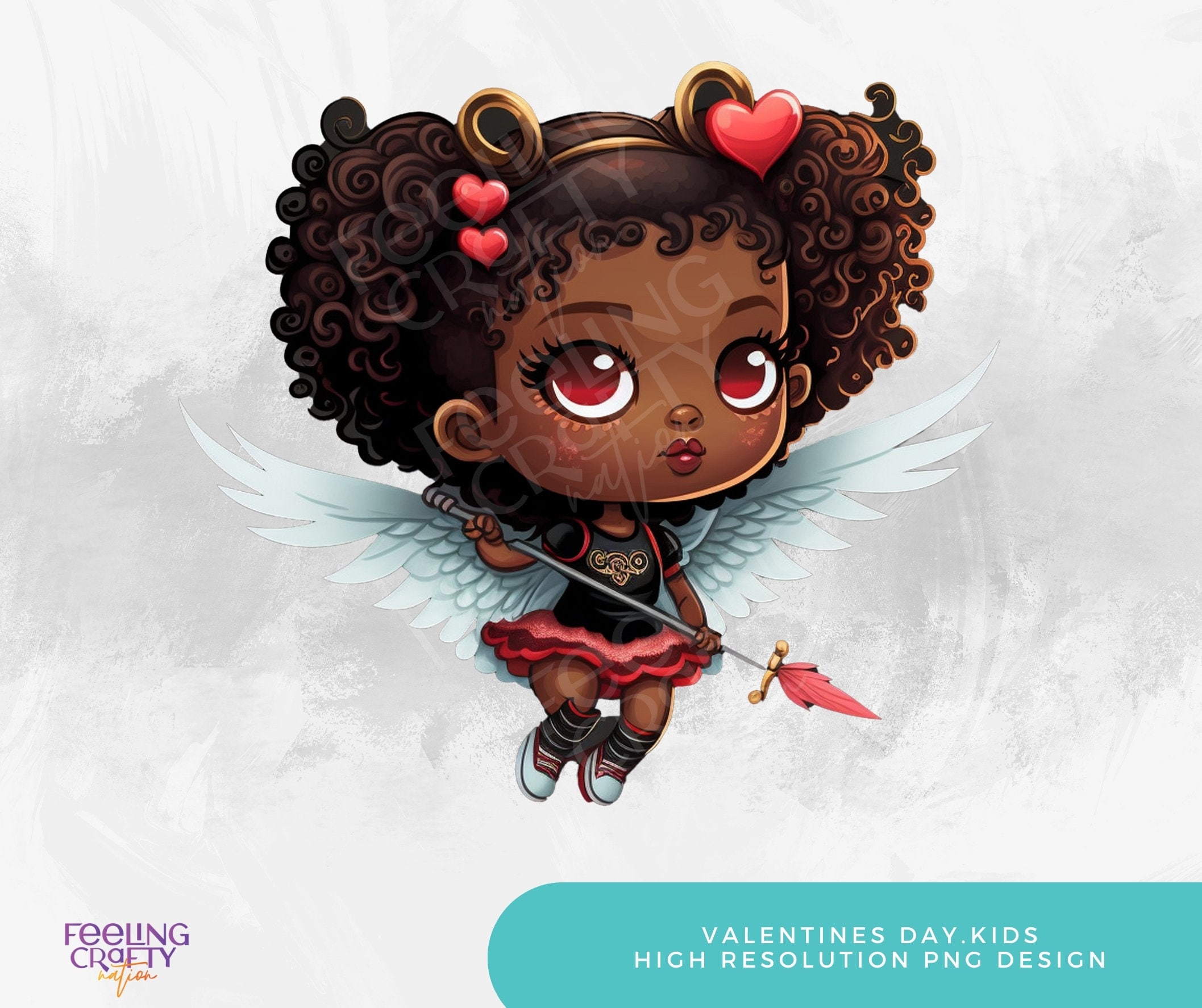 Kids Cupid Valentines Day Art PNG Design Artwork Tshirt - Etsy