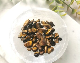 Tiger's Eye Chips, Bag of 50g small gemstone, grids, ritual, home decor, crystal healing