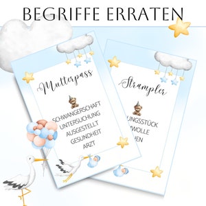 Jeux de Baby Shower : Devinez les termes - 99 cartes de jeu tabous pour votre fête de naissance Baby Shower Boys