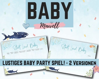 Babyparty Spiel: Baby Stadt Land Digital Lustige Babyparty Stadt Land Fluss Vorlage für deine Baby Shower Party