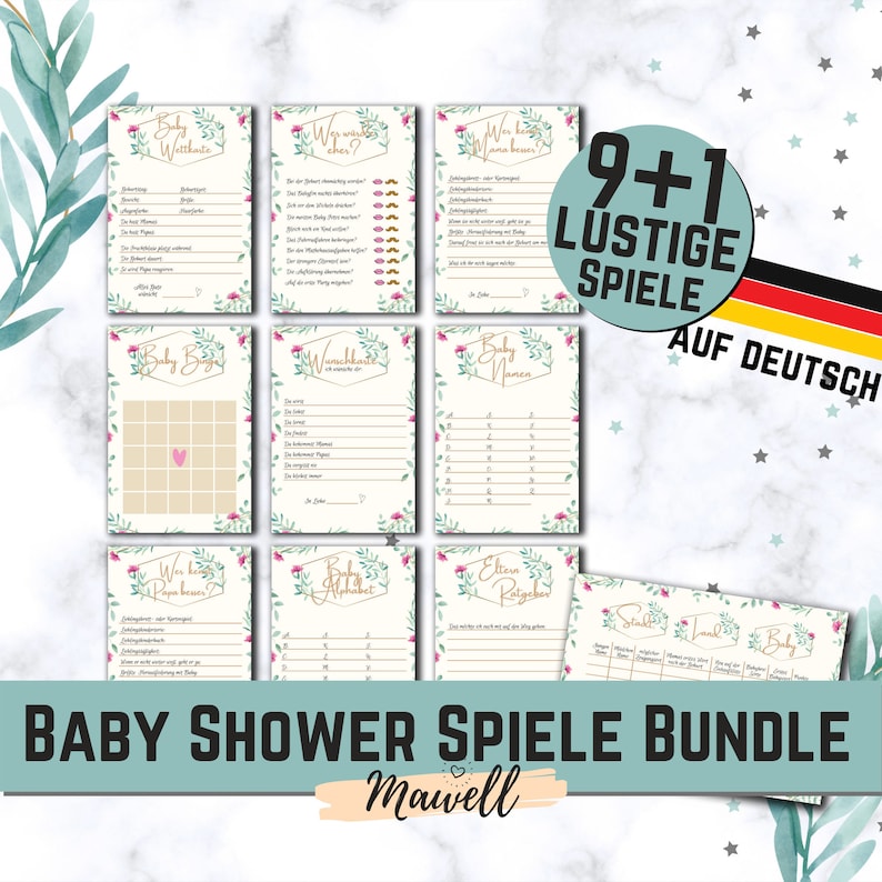 Lustige Babyparty Spiele zum ausdrucken für deine Babyparty - Etsy.de